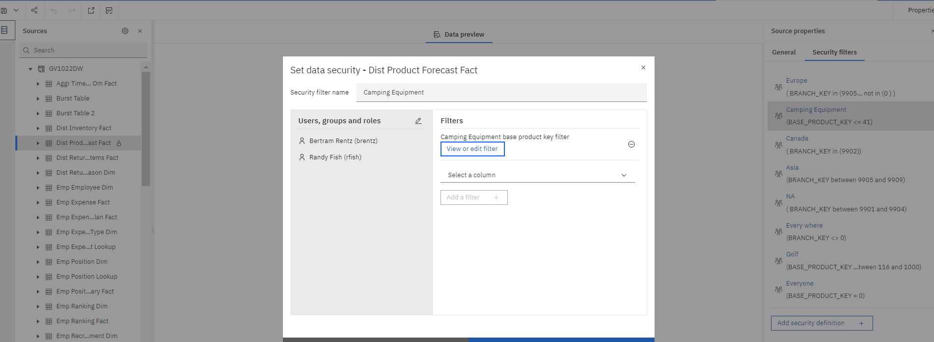 UI for the data security